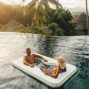 Neue Form Pool Aufblasbare Wasser-Hängematte PVC Float-Bett Schwimmlounge Poolstuhl Wasser-Hängematte für zwei Personen