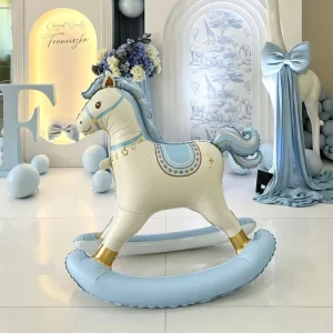 Nuovo Palloncino in Alluminio a Dondolo a Forma di Cavallo, Decorazioni per Feste di Compleanno per Ragazzi e Ragazze