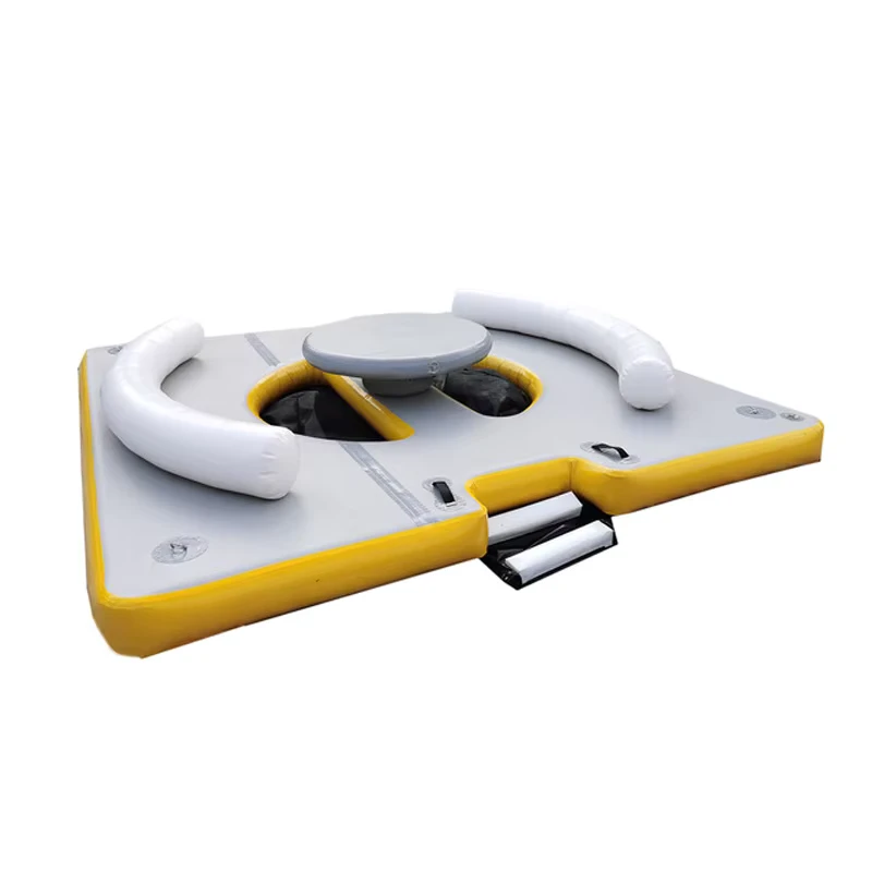 Neue Stil Aufblasbare Schwimmplattform Aufblasbare Schwimminsel Wasserfreizeitplattform