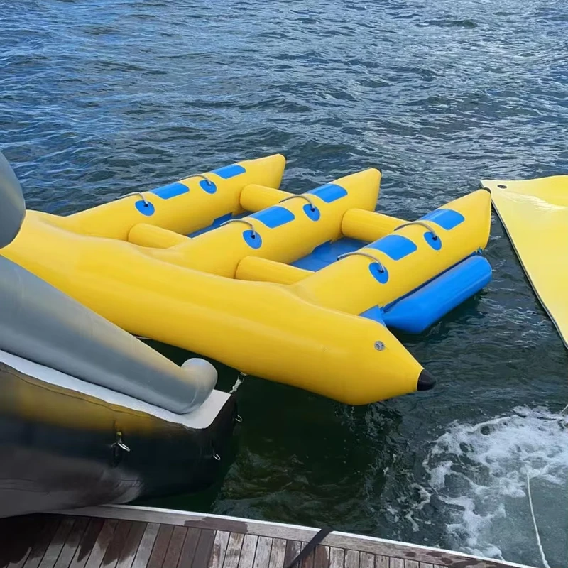 Nuevo estilo de pez volador inflable, juguetes de yate inflable, globo volador en el mar