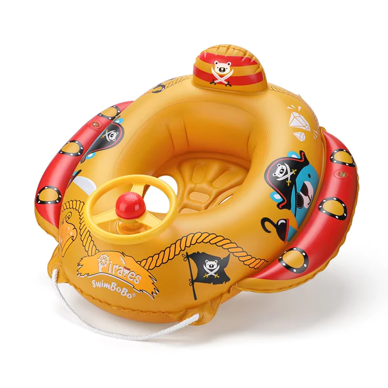 Nuovo Giocattolo Gonfiabile da Acqua per Bambini Versione Pirata Estiva, Anello da Nuoto per Neonati, Float per Bambini