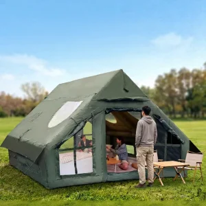 Nflatable Air Tent Large Family Camping Tent with Partition Room Waterproof Easy Setup Outdoor Shelter Spacious Gonflable