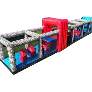 Ninja Warrior Inflatable Obstacle Course Inflatable Run Obstacles for Adults Inflatable Obstacle Course Challenge Race Game