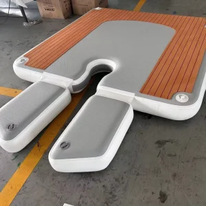 Rutschfeste Wasser-Drop-Stitch-Plattform Freizeit-Schwimminsel Yacht-Folie-Rampe für den See
