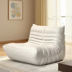 Nordic Chesterfield Fabric Sofa One Seat Inflatable Adjustable Pine Wood Legs Light Luxury Style Living Room Office Small
