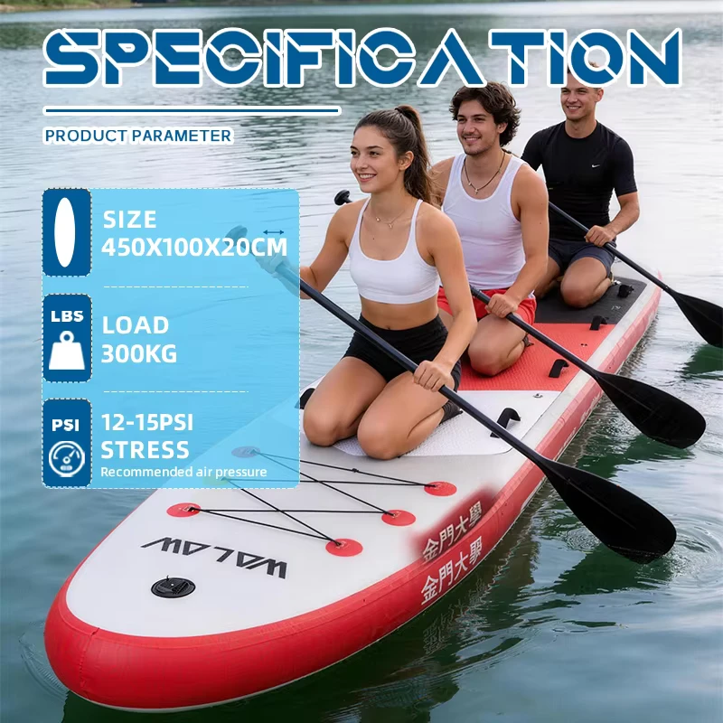 NovaSpark Big Sup Board 450 cm di lunghezza Gonfiabile Bus Sup 100 cm di larghezza Grandi Paddle Board Stand Up