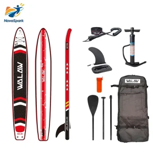 Novaspark 500KG High Load Inflatable Surf SUP PVC 3 Fin Stand Paddle Board 670x86x20cm 4 8 Persons Large Multi rider