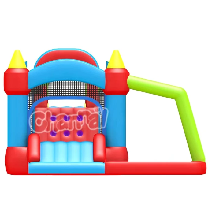 Nylon Springkasteel Combi Glijbaan Springkasteel Opblaasbaar Luchtkasteel Residentiële Tuin Opblaasbaar Springkasteel Mini Moonwalk Inflatables