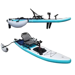 OEM 320cm Inflatable Pedal Kayak Canoe 1 Person Rowing Boat Customized Logo Direct Factory Supply Ocean Waters Fishing