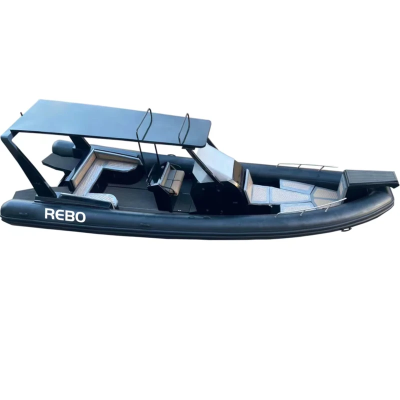 Chinesisches OEM RHIB 33,5 ft 9,6 m steifes aufblasbares Boot mit Aluminiumrumpf ORCA Hypalon steifes aufblasbares Boot