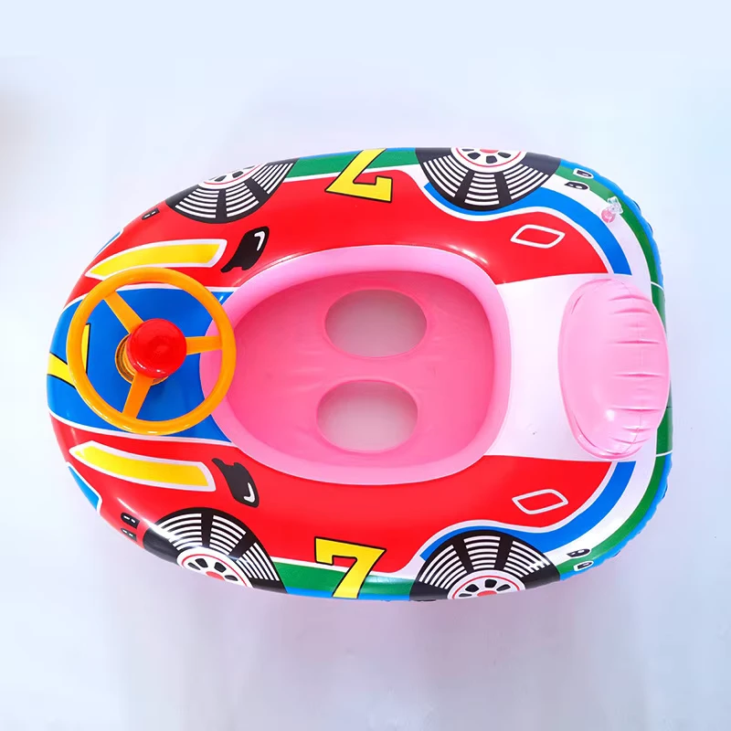 OEM 아기 맞춤형 PVC 인플레이터블 어린이 조타대 자동차 모양 수영 링 핸들 24시간 공기 테스트 중국 제조