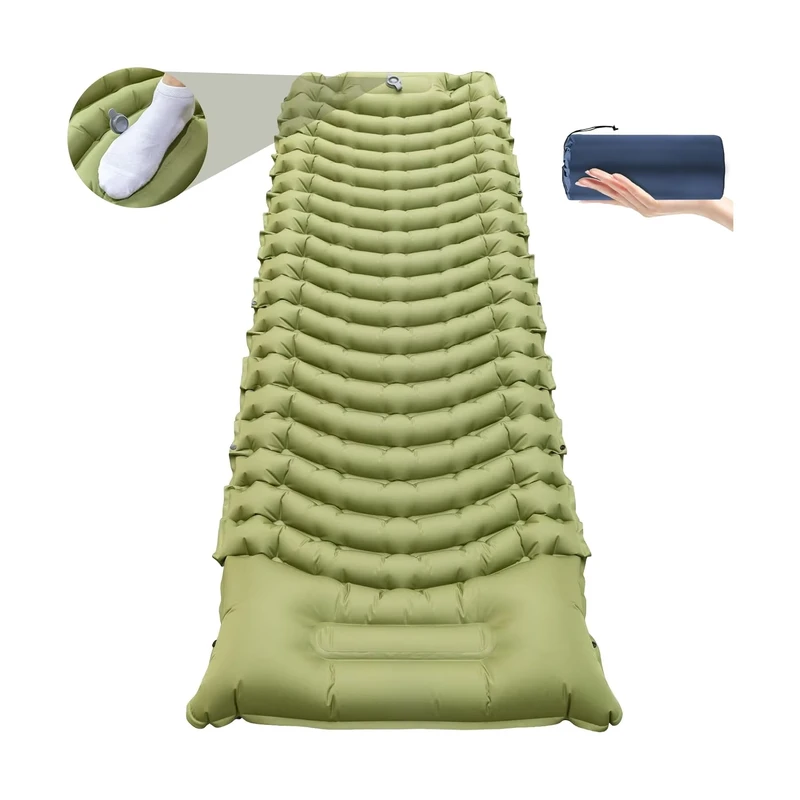 Matelas de camping pliable léger personnalisé OEM, coussin de lit gonflable imperméable et résistant à l'humidité