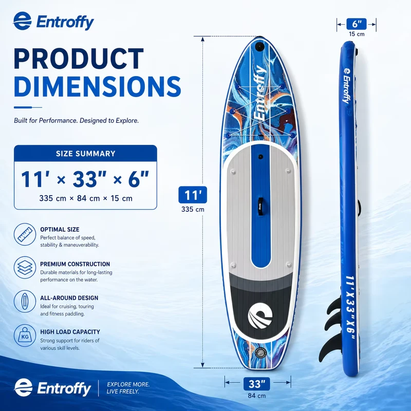 OEM Custom Logo All Around Inflatable SUP Board Drop Stitch Paddle Board for Brand Retail
