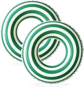 OEM Custom Logo Glitter Stripe Sparkly Kids Dog Duck Cow Twin Baby Kids Swim Tube Neck Pool Float Inflatable Swimming Tube Ring
