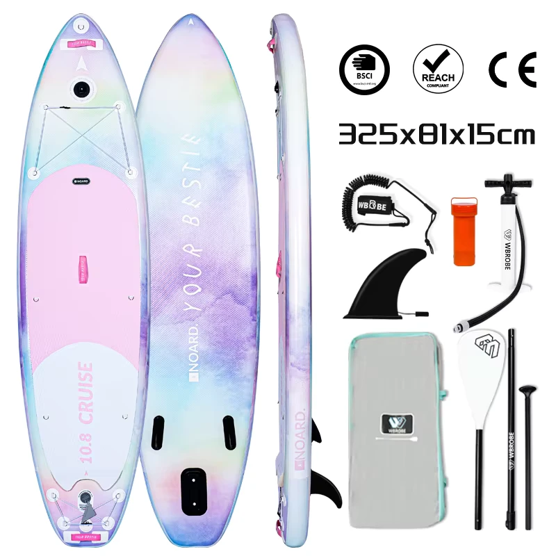 Paddle board gonfiabile personalizzato con logo OEM Surfboard in PVC EVA per il surf nell'oceano