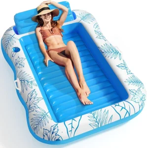 OEM Custom PVC Inflatable Swimming Pool Float Water Lounger Floating Beach Lounge Air Mattress Water Party Adult