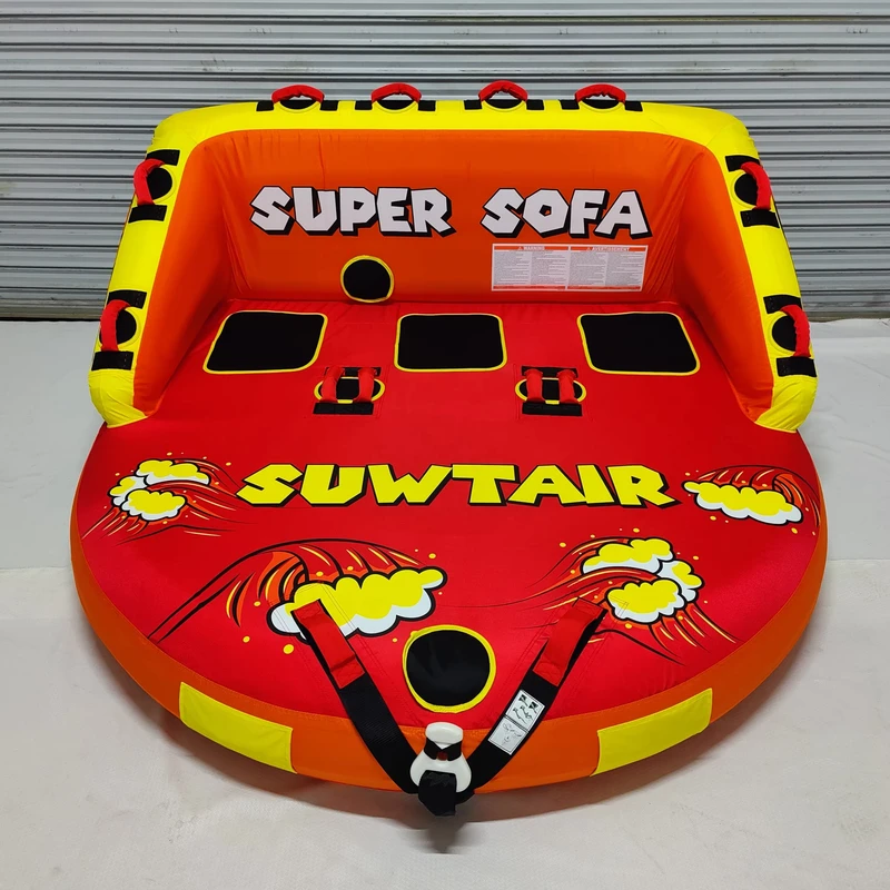 OEM Kustom Sea Ski Jet PVC Inflatable Flying Towable Tube untuk Perahu 3 Kursi Santai Speed Boat Water Tube Olahraga Air