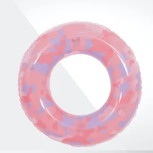 OEM Custom Thickened Durable PVC Pink Camouflage Inflatable Swimming Rings Float Summer Pool Rings