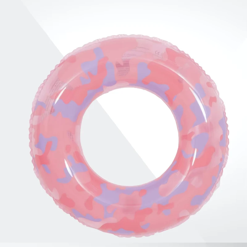 OEM maßgeschneiderte dicke, langlebige PVC rosa Camouflage aufblasbare Schwimmringe, Schwimmringe für den Sommerpool