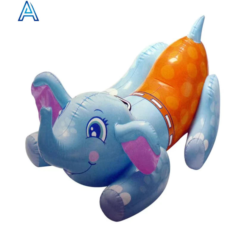 OEM Customize Design 3D Cartoon PVC Inflatable Elephant Pool Float Ride On Toy Boat