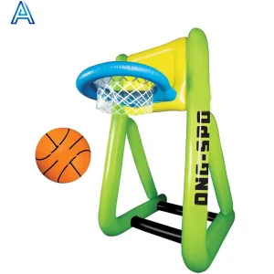 Cestino da basket gonfiabile personalizzato in PVC con design OEM per tiro a segno con pallone da basket