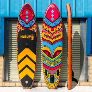 OEM Factory 10’6″ Fusion Double Layer Inflatable Stand Up Paddle Board Custom Pattern SUP for Ocean Use