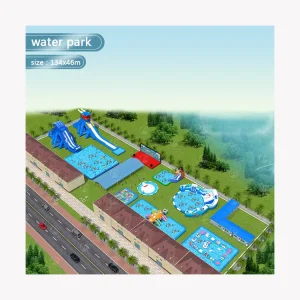 OEM-Fabrikversorgung Sommer Aufregender Wasser-Spielplatz Großer Aqua-Park Aufblasbarer Wasserpark