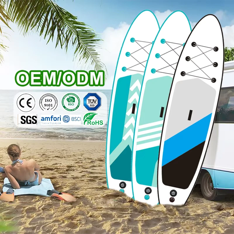 Tabla de Paddle Inflable Personalizable OEM de Pie ISO BSCI Fábrica Eco-Amigable SUP