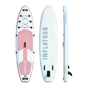 OEM Inflatable Stand Paddle Board 10’6″x32″x6″ PVC Lakes Rivers Use 3 Fin System Includes Paddle Leash Repair Kits (All Around)