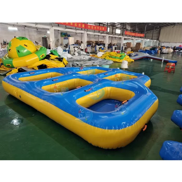 Tabung Tarik Air Inflatable OEM Tahan UV Bersertifikat Keamanan PVC Berat untuk Pantai Danau
