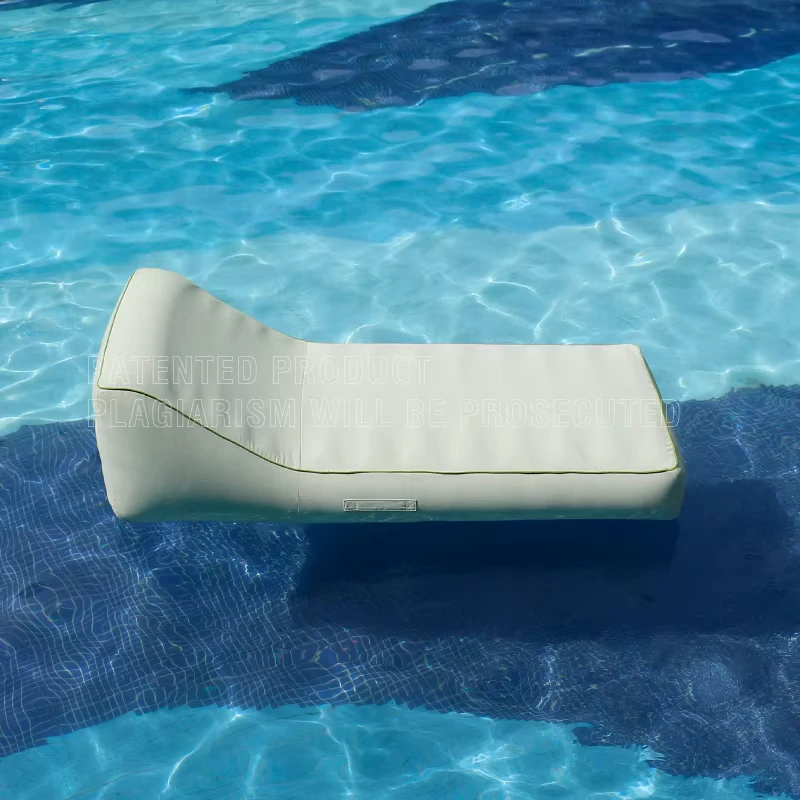 OEM ODM Inflatable Floating Chair with Removable Fabric Cover Air Sofa Bed Inflatable Pool Lounger for Swimming Pool Beach