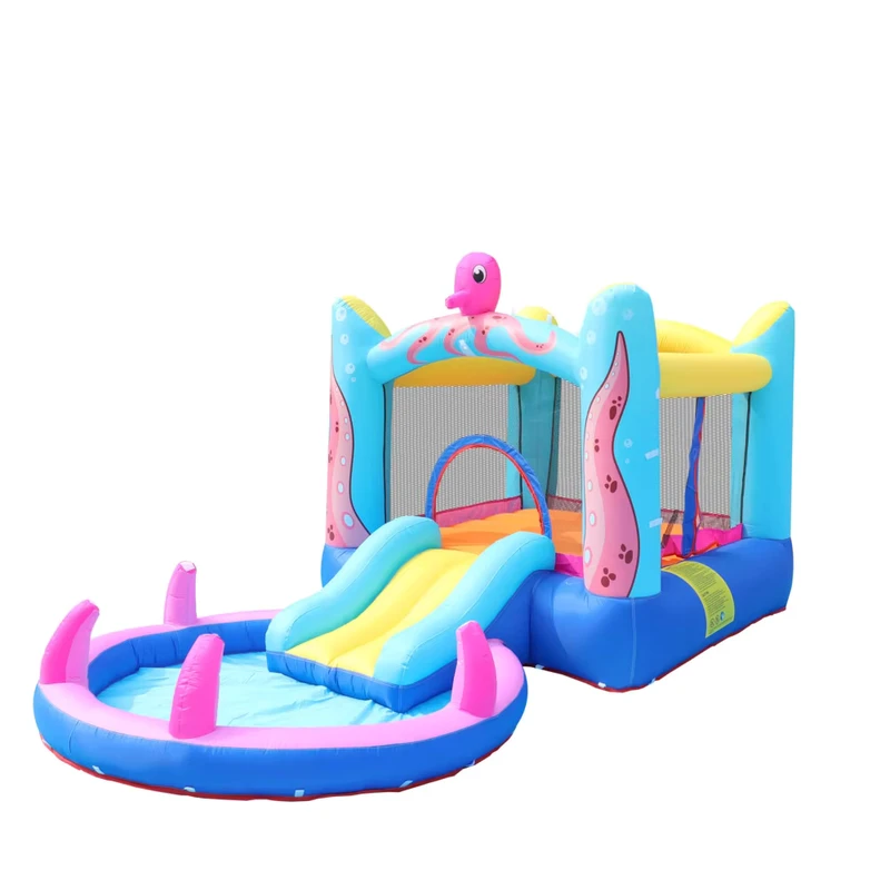 OEM ODM Project Order Octopus Oxford Cloth Mini Bouncy Castle Inflatable Bounce House Outdoor for Kids Party Rent