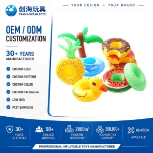 OEM ODM スタイリッシュエコフレンドリーウォーターパーティーインフレータブルPVCスイミングリング ポータブル折りたたみ耐久性防水多機能