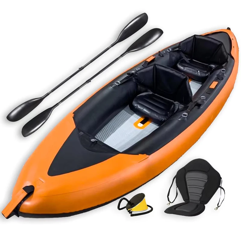 Dukungan OEM ODM Kayak Inflatable PVC untuk Memancing, Kayak PVC untuk 2 Orang