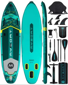Tavola da surf OEM ODM da 430 lb, tavola da paddle gonfiabile, SUP tutto tondo con sedile da kayak