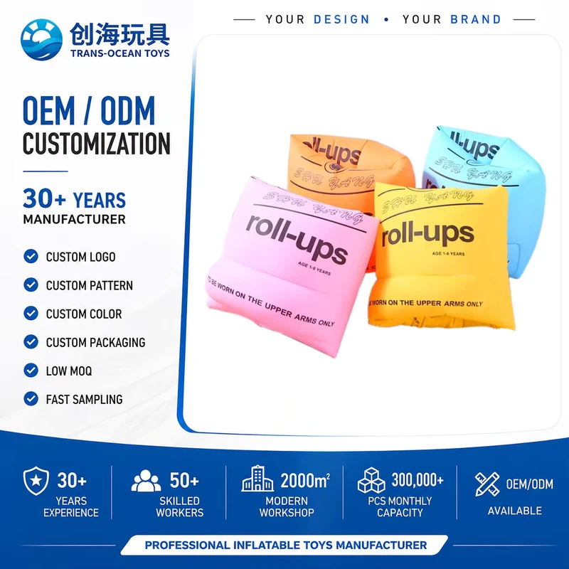 OEM ODM Verdickter Erwachsener Aufblasbarer Zylinder Doppel-Airbag OK Sicheres Schwimmarmband