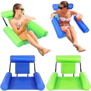 OEM Outdoor Inflatable Water Floating Bed Sofa Foldable Water Hammock Pool Chair for Swimming Pool Beach Party