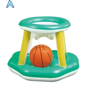 OEM aangepaste ontwerp PVC puff lucht blaas opblaasbare basketbalring doel werpspel voor zwembad water drijvende speelgoed