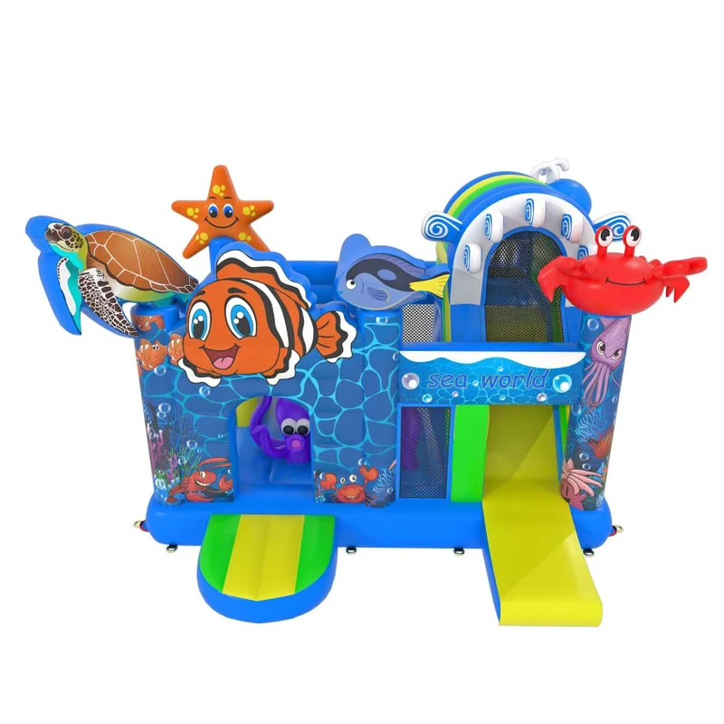 Combo Inflable de Animales Marinos Parque Acuático Comercial para Alquiler de Fiestas