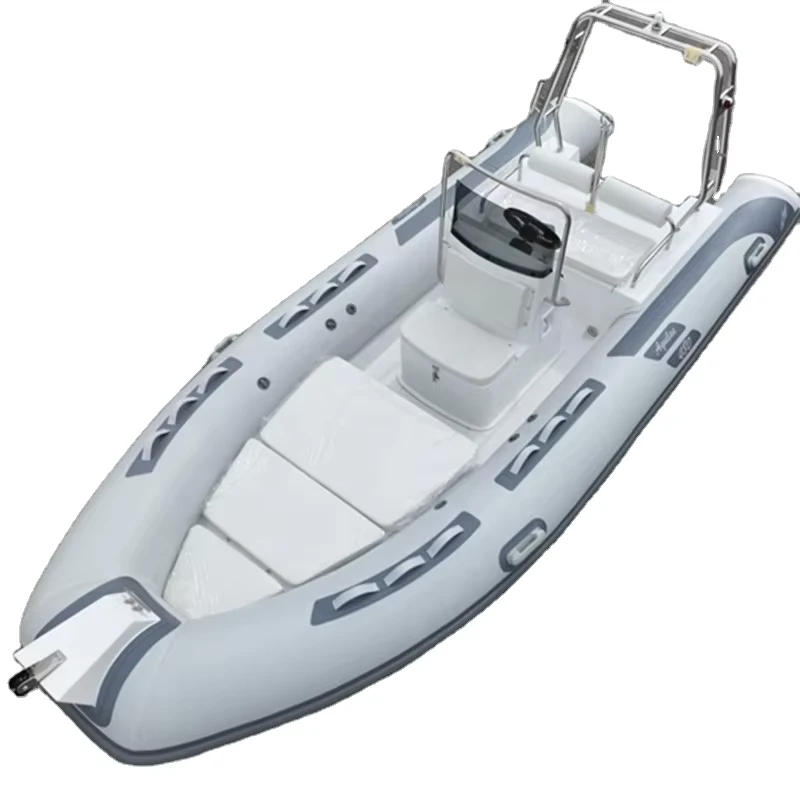 Ocean RIB480 16 voet diepe V PVC Hypalon fiberglass opblaasbare visboot met motor
