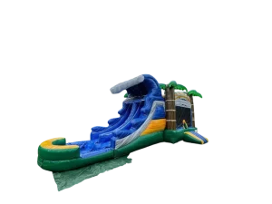 Ocean themed PVC inflatable water slide for indoor outdoor entertainment