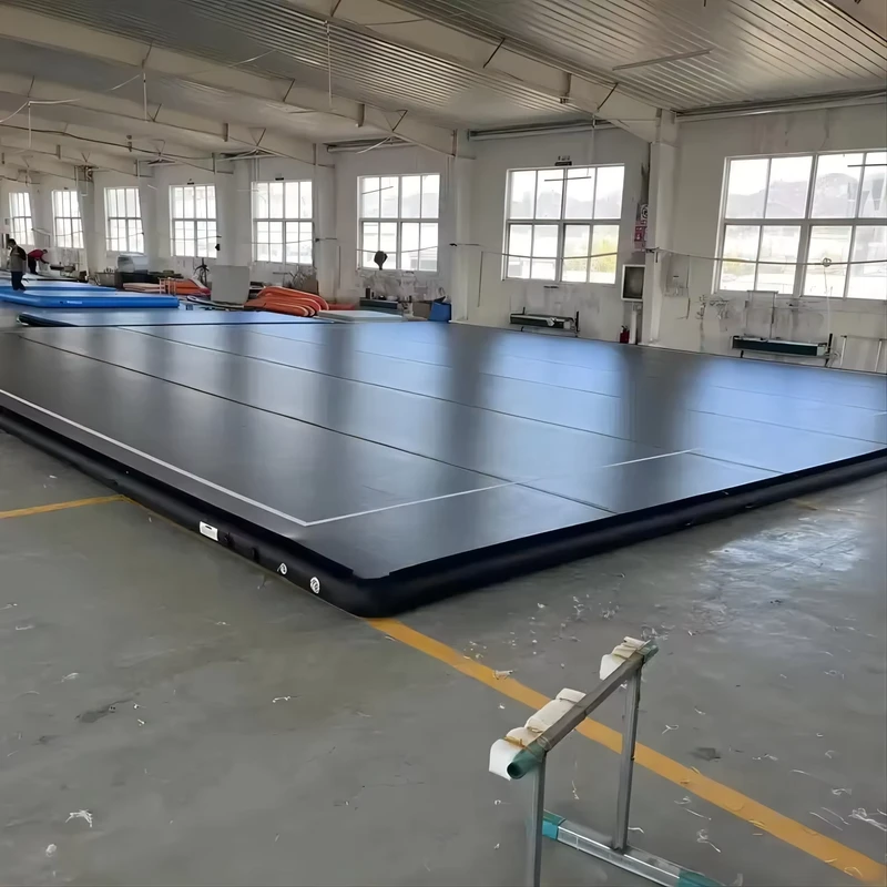 Odm Oem Super Large Size Inflatable Gymnastics Tumble Track Air Floor Gym Mat