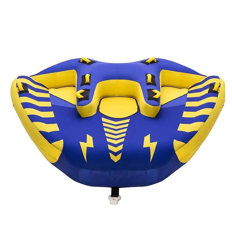 Oem personnalisé pour tube tractable gonflable confortable avec dossier pour 3-4 personnes, bateau volant, ski