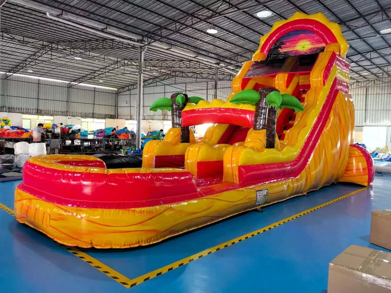 Orange Color Version Inflatable Water Slide Octopus Bounce House Toboggan Gonflable Juegos Inflables