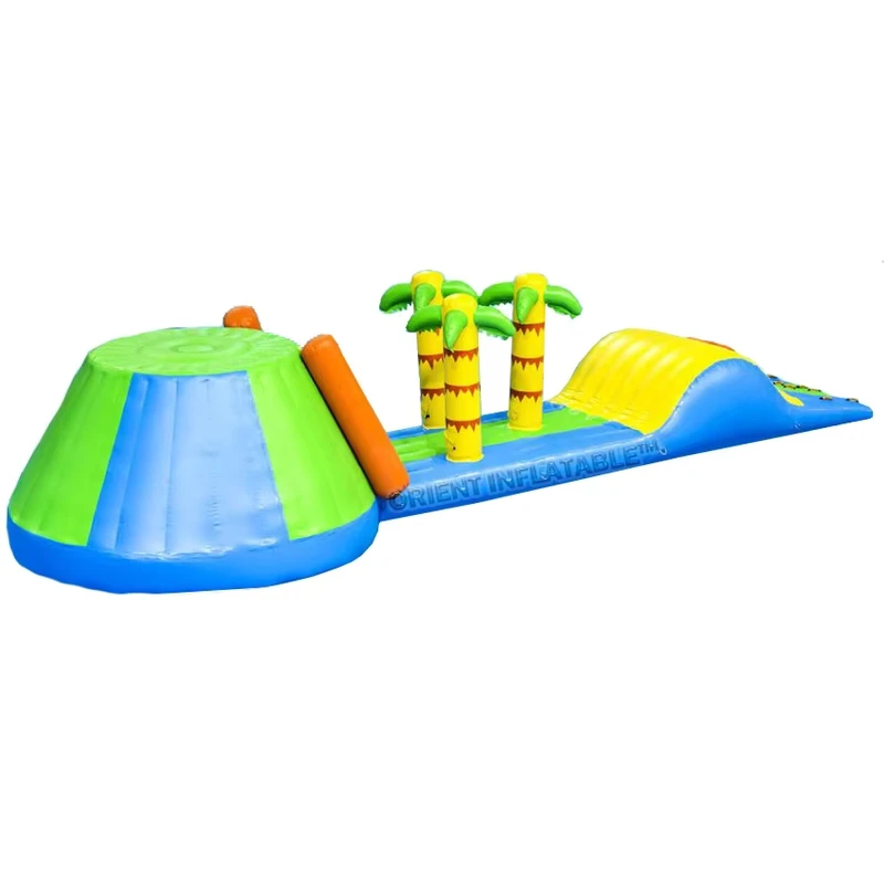 Orient Inflatables Aqua Pool, isola giungla gonfiabile, corso Vulcano Run