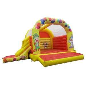 Maison gonflable combo clown personnalisée Orient avec toboggan latéral