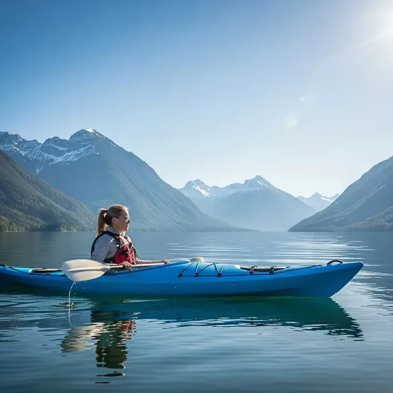 Outdoor 2-Personen aufblasbares Kajak 1,2 mm dickes, verschleißfestes PVC-Boot für Wildwasser und Angeln, tragbares Design