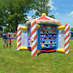 Outdoor 5 In 1 Inflatable Carnival Game Shooting Games Park Equipment Inflatable Adult Games