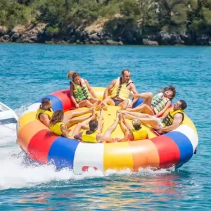 Gommone gonfiabile rotante per 6-8 persone, tubo trainabile UFO