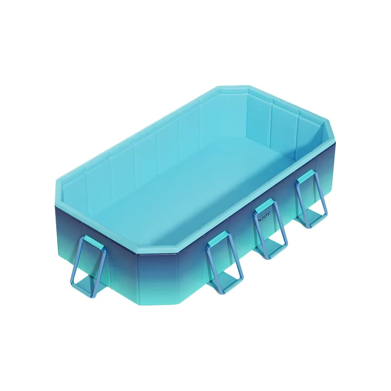 Bể bơi bơm hơi ngoài trời trên mặt đất Gấp lại Chất liệu PVC Chịu mài mòn dày cho trẻ em